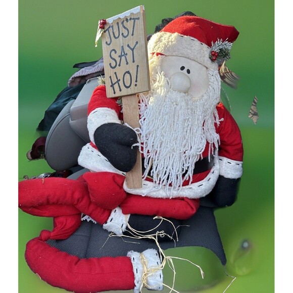 Santa Claus 24” Just Say Ho! Plush Home Decor  Long Legs - Picture 1 of 8